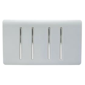 ART-SS9999SI  4 Gang 4x3 Way Intermediate Silver
